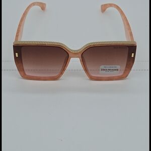 STR1 - True Religion Women's Gold and Brown Sunglasses
